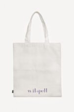White Tote Bag with flowers - Image 2