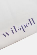 White Tote Bag with flowers - Image 3