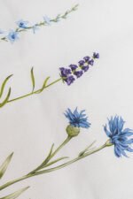 White Tote Bag with flowers - Image 4